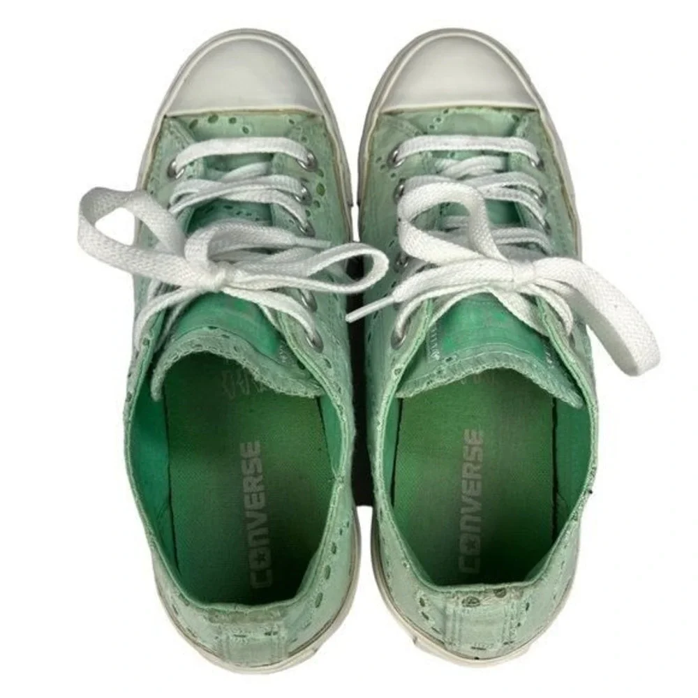 Converse Sneakers Womens 8‎ All Star Eyelet Mint Green Low Top Shoes